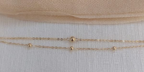 Pulseira dupla Esferas