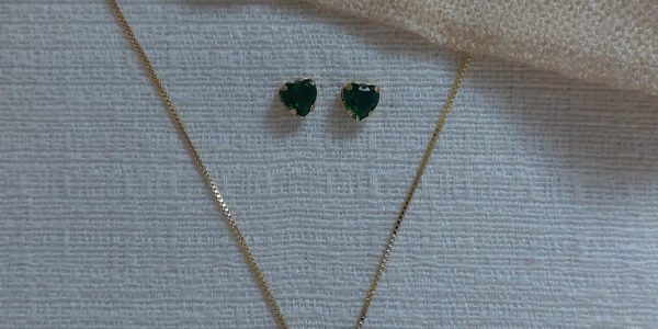 Conjunto Em Pedra Coração