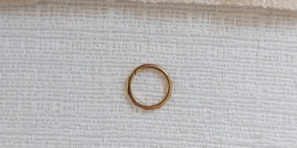 Piercing Argola Relevo Titânio