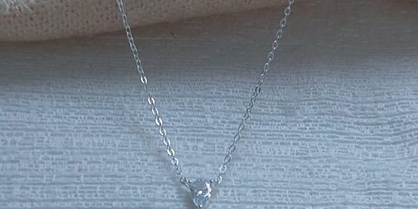Corrente Em Prata Pingente Gota