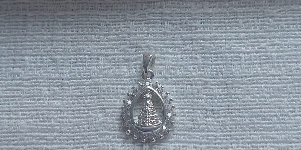 Pingente Medalha NSA Prata Cravejado