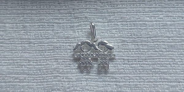 Pingente Casal Cravejado