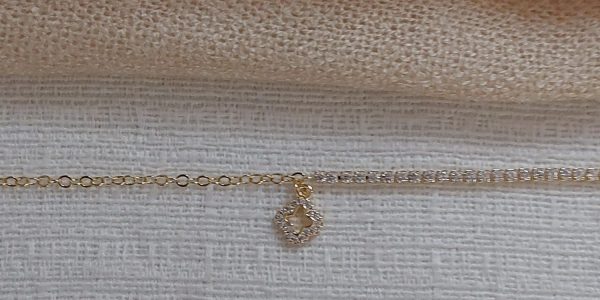 Pulseira Dupla Trevo Vazado Cravejado