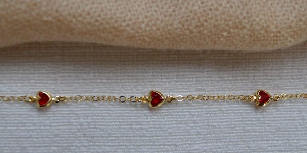 Pulseira infantil Três Corações