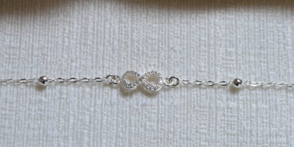 Pulseira Infinito Cravejado Prata